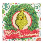 Carta con ricamo a diamante - Crystal Art D.I.Y - Buon Grinchmas