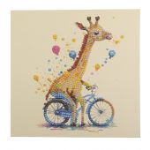 Carta con ricamo a diamante - Crystal Art D.I.Y - Giraffa bambino