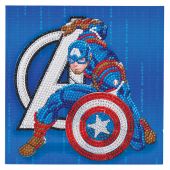 Carta con ricamo a diamante - Crystal Art D.I.Y - captain america