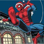 Carta con ricamo a diamante - Crystal Art D.I.Y - Spiderman di Natale 