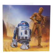 Carta con ricamo a diamante - Crystal Art D.I.Y - R2-D2 e C3PO