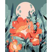 Canovaccio antico - Canevas Fatal - Chiaro di luna - con matassine MOULINE DMC