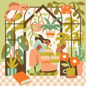 Canovaccio antico - Canevas Fatal - serra - con matassine MOULINE DMC