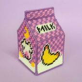 Kit supporto per ricamare - Canevas Fatal - Lattina di latte alla banana