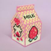 Kit supporto per ricamare - Canevas Fatal - Brick di latte alla fragola