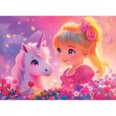 puzzle per bambini - Castorland - Principessa e unicorno - 100 pezzi