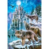 puzzle - Castorland - Lupi e castello - 1500 pezzi