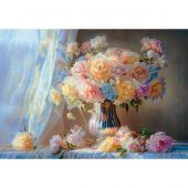 puzzle - Castorland - Il paradiso floreale - con matassine MOULINE DMC