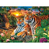 puzzle - Castorland - Famiglia di tigri - 2000 pezzi