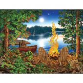 Kit ricamo diamante - Diamond Dotz - Veglia notturna in riva al lago