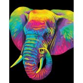 Kit ricamo diamante - Diamond Dotz - Elefante al neon