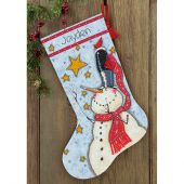 Kit calza di Natale da ricamare - Dimensions - Omini stelle
