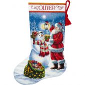 Kit calza di Natale da ricamare - Dimensions - Bagliore di festa