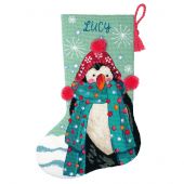 Kit calza di Natale da ricamare - Dimensions - Pinguino