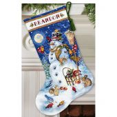 Kit calza di Natale da ricamare - Dimensions - Pupazzo di neve