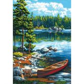 Kit di pittura per numero - Dimensions - Canoa sul lago