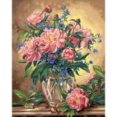 Kit di pittura per numero - Dimensions - Mazzo di peonie