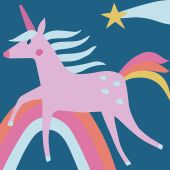 Kit di tela per bambini - DMC - L'unicorno arcobaleno