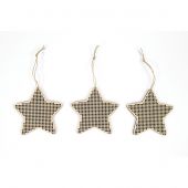 Kit di ornamenti da ricamare - DMC - 3 stelle di Natale traforate da ricamare