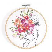 Kit per ricamo a tamburo - DMC - Un braccio di fiori