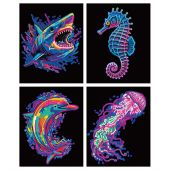 Kit ricamo diamante - Dotzies - 4 disegni di animali marini