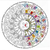 Tela predisegnata - Zenbroidery - Mandala cucire