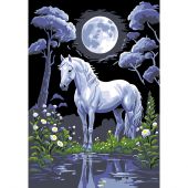 Canovaccio antico - Gobelin. L - Cavallo al chiaro di luna