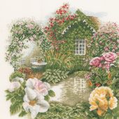 kit ricamo a punto croce - Lanarte - Rose da giardino