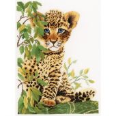 kit ricamo a punto croce - Lanarte - Leopardo