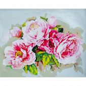 Kit di pittura per numero - Lanarte - Mazzo di peonie