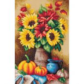 kit ricamo a punto croce - Lanarte - Natura morta autunnale