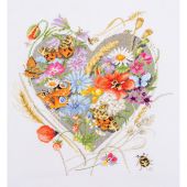 kit ricamo a punto croce - Lanarte - Cuore di fiore