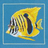 kit ricamo a punto croce - Lanarte - Pesce zebra giallo