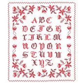 Kit Punto Croce - Le Bonheur des Dames - Alfabeto rosso