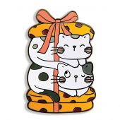 Magnete ad aghi - Letistitch - Meowy Xmas