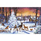 kit ricamo a punto croce - Letistitch - Legno di Natale