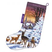 Kit calza di Natale da ricamare - Letistitch - Nel bosco