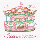 Kit Punto Croce - Letistitch - Caroussel baby - Ragazza
