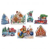 Kit di ornamenti da ricamare - Letistitch - Kit di figurine di Natale n°3