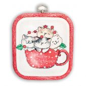 Kit per ricamo a punto croce con tamburo - Letistitch - Merry Christmas