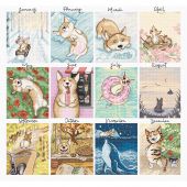 kit ricamo a punto croce - Letistitch - Calendario per cani