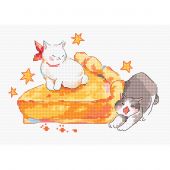 Kit Punto Croce - Letistitch - Mangiare. Dormire. Fare stretching.