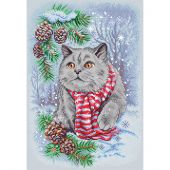 kit ricamo a punto croce - Letistitch - Gatto d'inverno