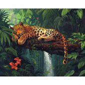 Kit ricamo diamante - Letistitch - Leopardo su un ramo