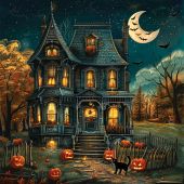 Kit ricamo diamante - Letistitch - Casa di Halloween