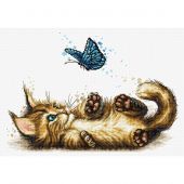 Kit Punto Croce - Luca-S - Gatto che gioca