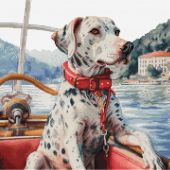 kit ricamo a punto croce - Luca-S - Il Dalmata sul Lago di Como