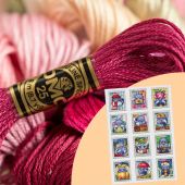 Filo per ricamo - LunarFoxStitch - Set di fili solo - Calendario dei Piccoli Piccioni