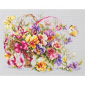 Kit Punto Croce - Magic Needle - Mazzo viole del pensiero
