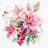 kit ricamo a punto croce - Magic Needle - Gigli rosa